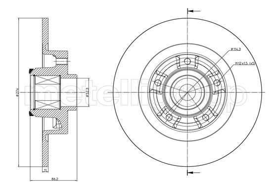 METELLI 23-1232 Brake Disc