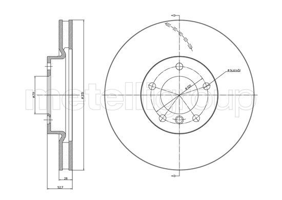 METELLI 23-1233C Brake Disc