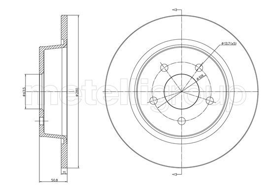 METELLI 23-1251C Brake Disc