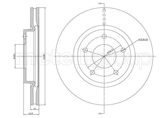 METELLI 23-1252C Brake Disc