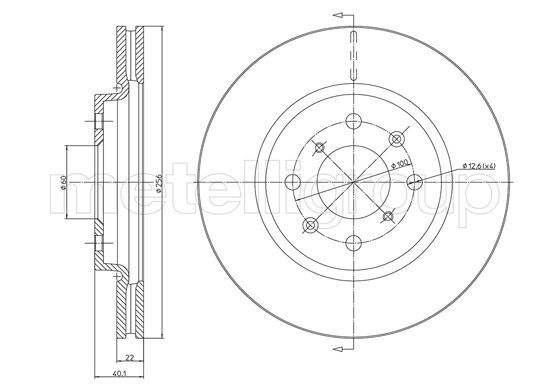METELLI 23-1257C Brake Disc
