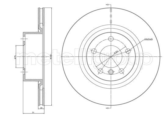METELLI 23-1261C Brake Disc