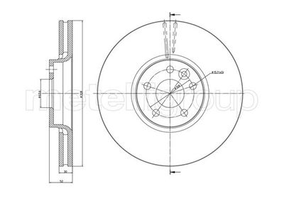 Brake Disc METELLI 23-1272C