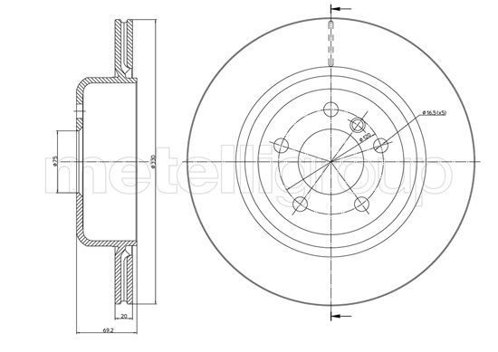 METELLI 23-1281C Brake Disc