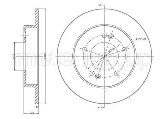 METELLI 23-1284C Brake Disc