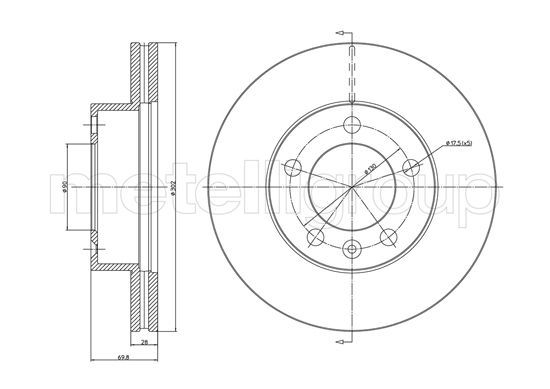 METELLI 23-1286C Brake Disc