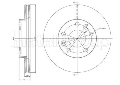 Brake Disc METELLI 23-1288C