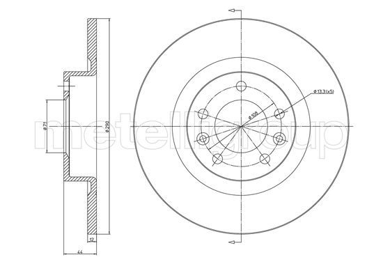 METELLI 23-1296C Brake Disc