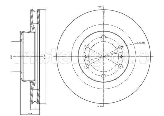METELLI 23-1298C Brake Disc
