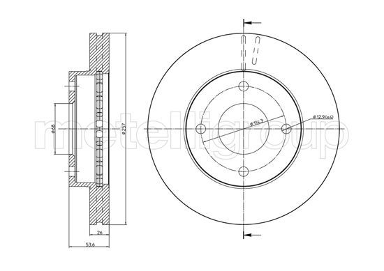 METELLI 23-1303 Brake Disc
