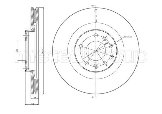 METELLI 23-1306C Brake Disc