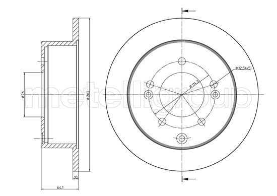METELLI 23-1307C Brake Disc