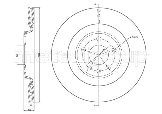 METELLI 23-1315C Brake Disc