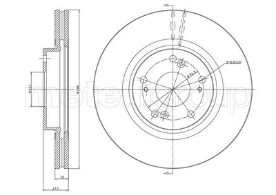 Brake Disc METELLI 23-1324C