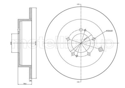 Brake Disc METELLI 23-1332C