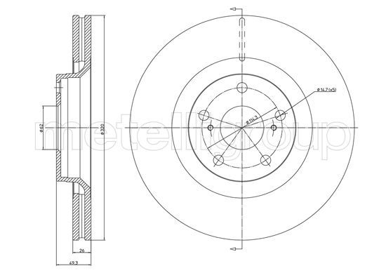 METELLI 23-1333C Brake Disc