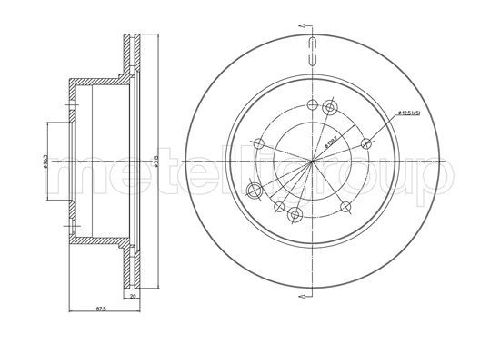 METELLI 23-1354C Brake Disc