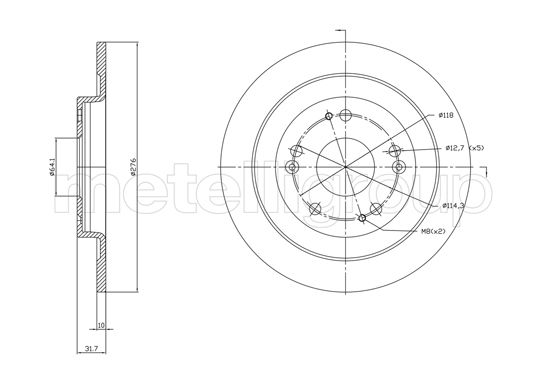 METELLI 23-1391C Brake Disc