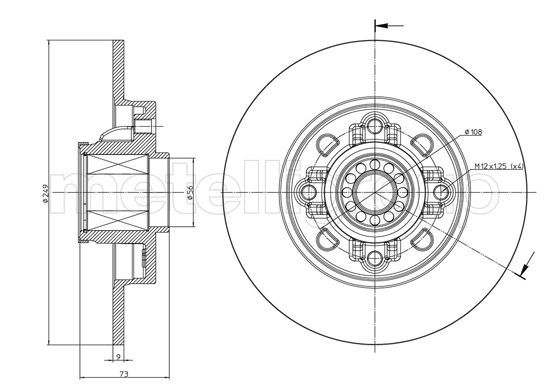 METELLI 23-1394 Brake Disc