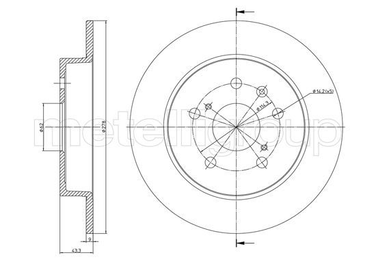 METELLI 23-1398C Brake Disc
