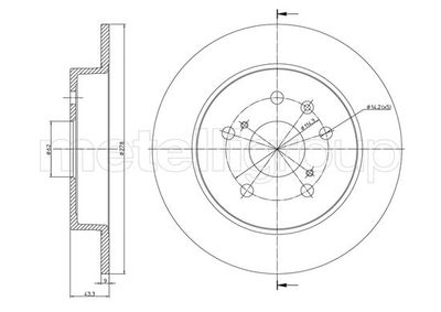 Brake Disc METELLI 23-1398C