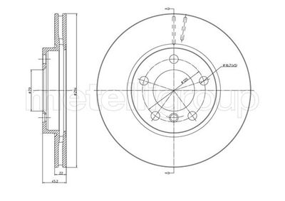 Brake Disc METELLI 23-1408C