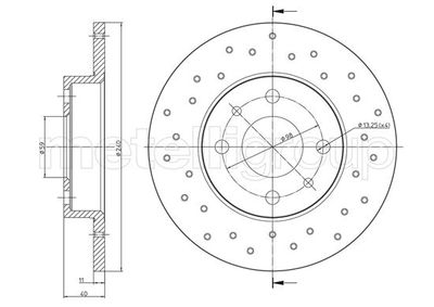 Brake Disc METELLI 23-1410FC
