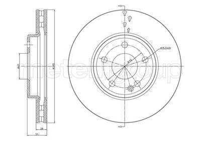 Brake Disc METELLI 23-1439C