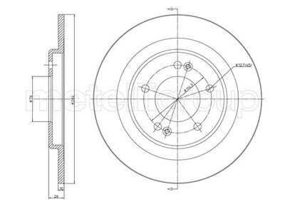 Brake Disc METELLI 23-1441C