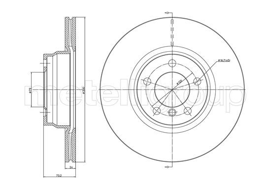 METELLI 23-1454C Brake Disc