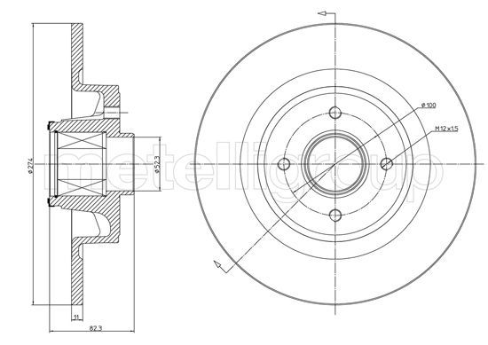 METELLI 23-1457 Brake Disc