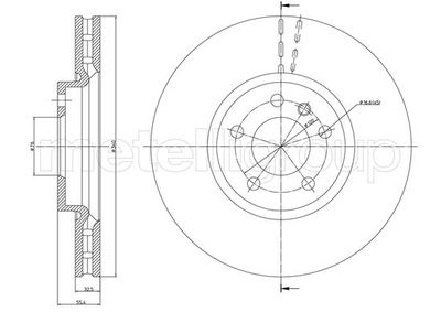 Brake Disc METELLI 23-1470C