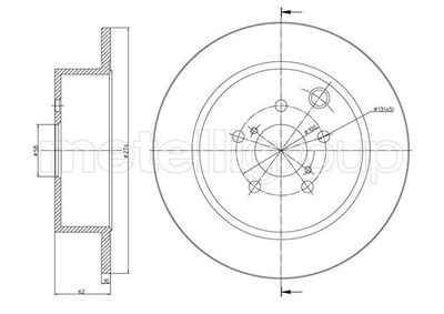 Brake Disc METELLI 23-1487C