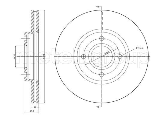 METELLI 23-1490C Brake Disc