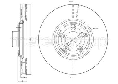 Brake Disc METELLI 23-1496C