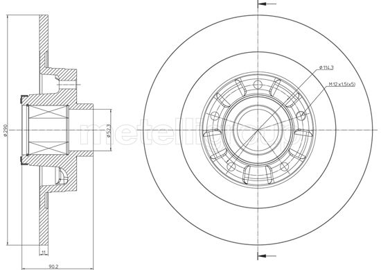 METELLI 23-1502 Brake Disc