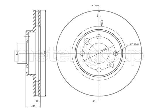 METELLI 23-1504C Brake Disc