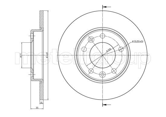 METELLI 23-1509C Brake Disc