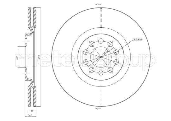 METELLI 23-1515C Brake Disc