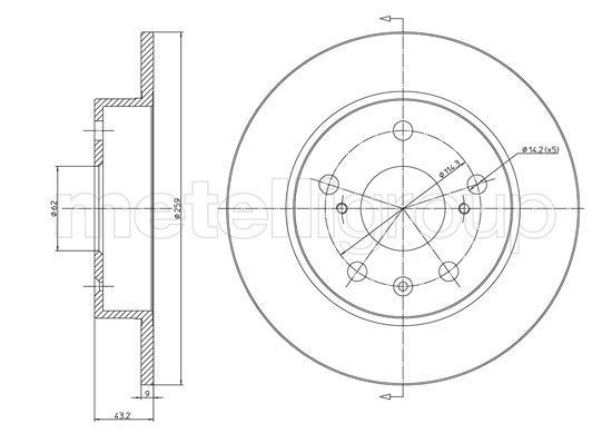 METELLI 23-1531C Brake Disc