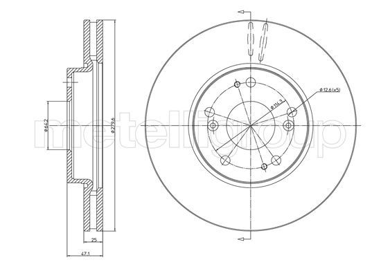 METELLI 23-1536C Brake Disc