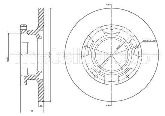 METELLI 23-1547 Brake Disc