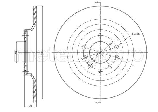 METELLI 23-1552C Brake Disc