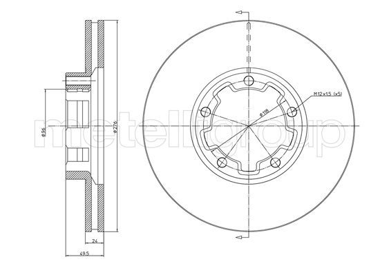 METELLI 23-1557 Brake Disc