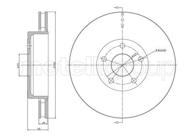 Brake Disc METELLI 23-1560C