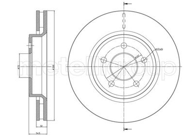 Brake Disc METELLI 23-1568C