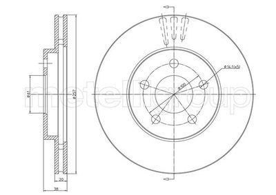 Brake Disc METELLI 23-1629C
