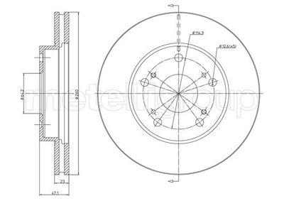 Brake Disc METELLI 23-1635C