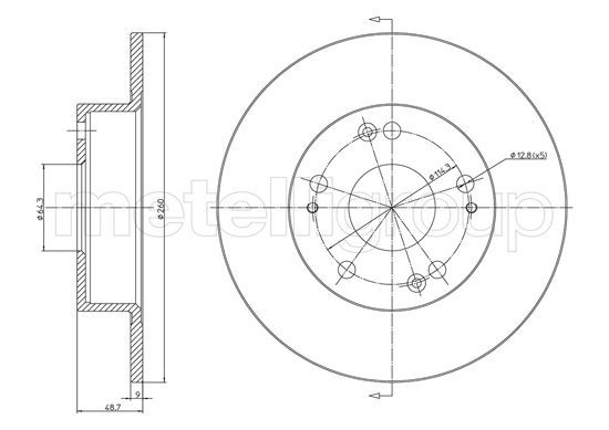 METELLI 23-1648C Brake Disc