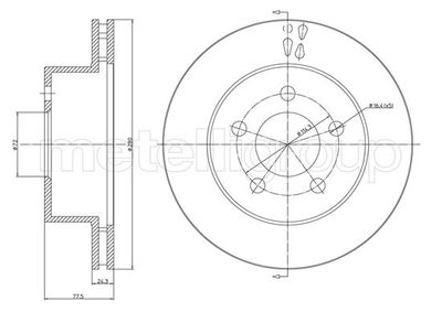 Brake Disc METELLI 23-1651C